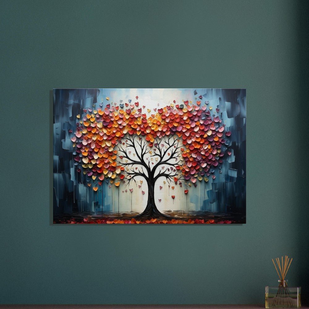 Abstract Rainbow Tree of Life Hearts Canvas - Valentine's Day Gift - Canvas - Colourful wall art by Canvasity Crafts