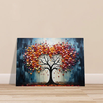 Abstract Rainbow Tree of Life Hearts Canvas - Valentine's Day Gift - Canvas - Colourful wall art by Canvasity Crafts