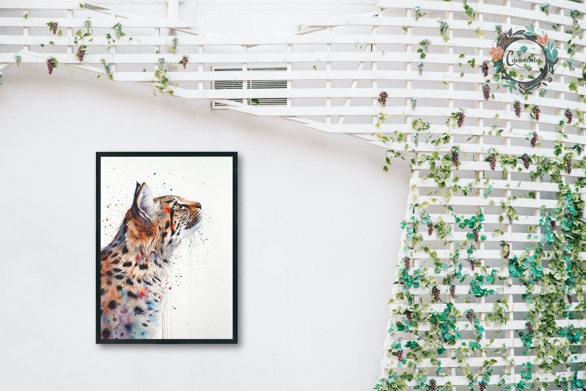 Adorable Bobcat Abstract Unframed Premium Print - Wildlife Animal Wall Art for Nature Enthusiasts - Posters - Colourful wall art by Canvasity Crafts