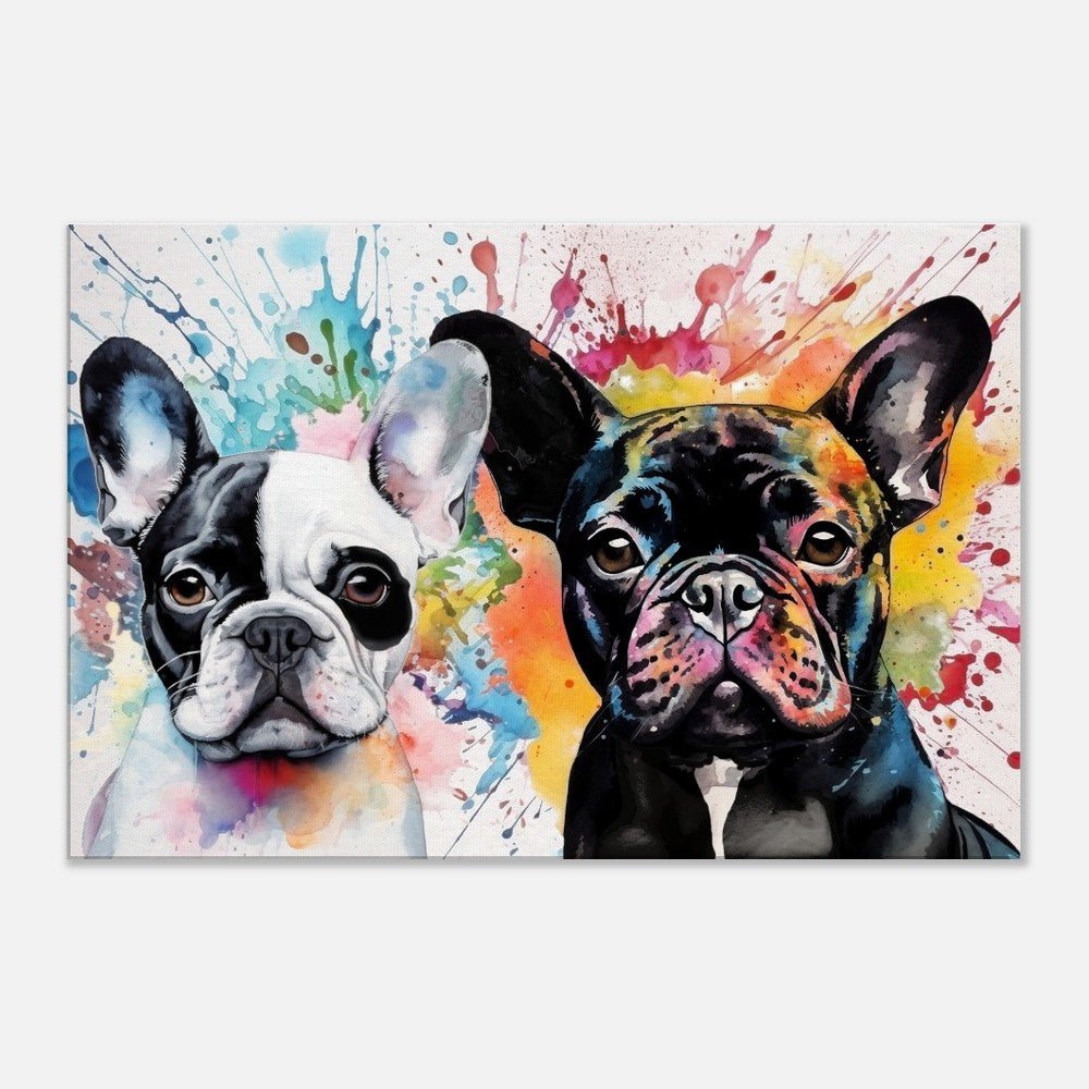 Colourful French Bulldog Canvas - a Unique Gift for a Frenchie Mom or Dad! Watercolour Pop Art Frenchie Painting, Wall Art Print. Home Decor Colourful French Bulldog Canvas - a Unique Gift for a Frenchie Mom or Dad! Watercolour Pop Art Frenchie Painting, Wall Art Print. Home Decor