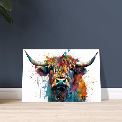 Adorable Highland Cow Print - Unframed - Matte Paper - Colourful wall art by Canvasity Crafts