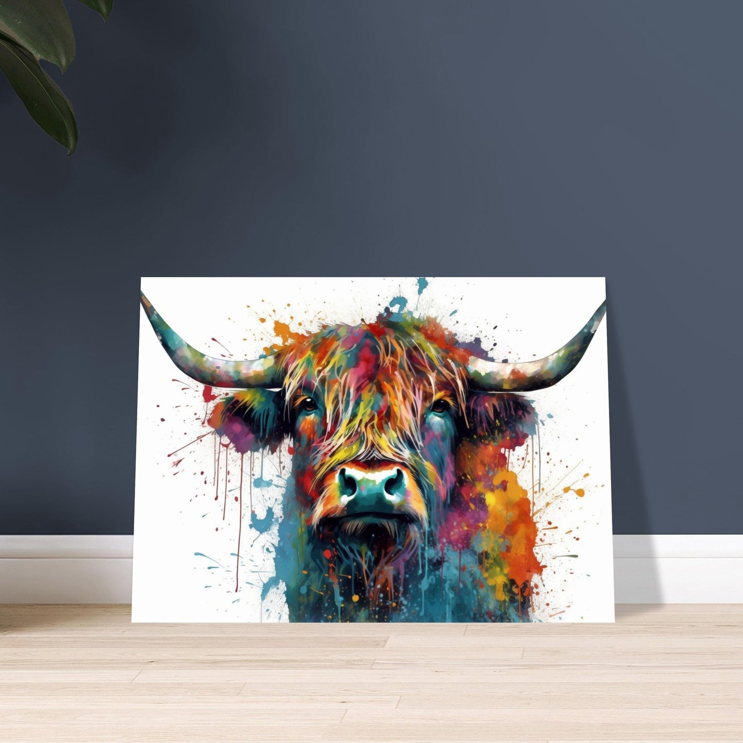 Adorable Highland Cow Print - Unframed - Matte Paper - Colourful wall art by Canvasity Crafts