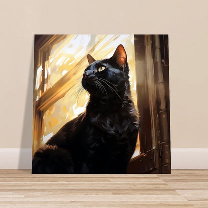 Black Cat in the window - Premium Unframed Print - Matte Paper - Colourful wall art by Canvasity Crafts