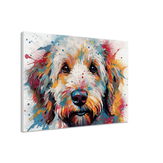 "Bunty" the Amazing Goldendoodle - Stretched Canvas (Goldendoodle / Labradoodle) - Canvas - Colourful wall art by Canvasity Crafts