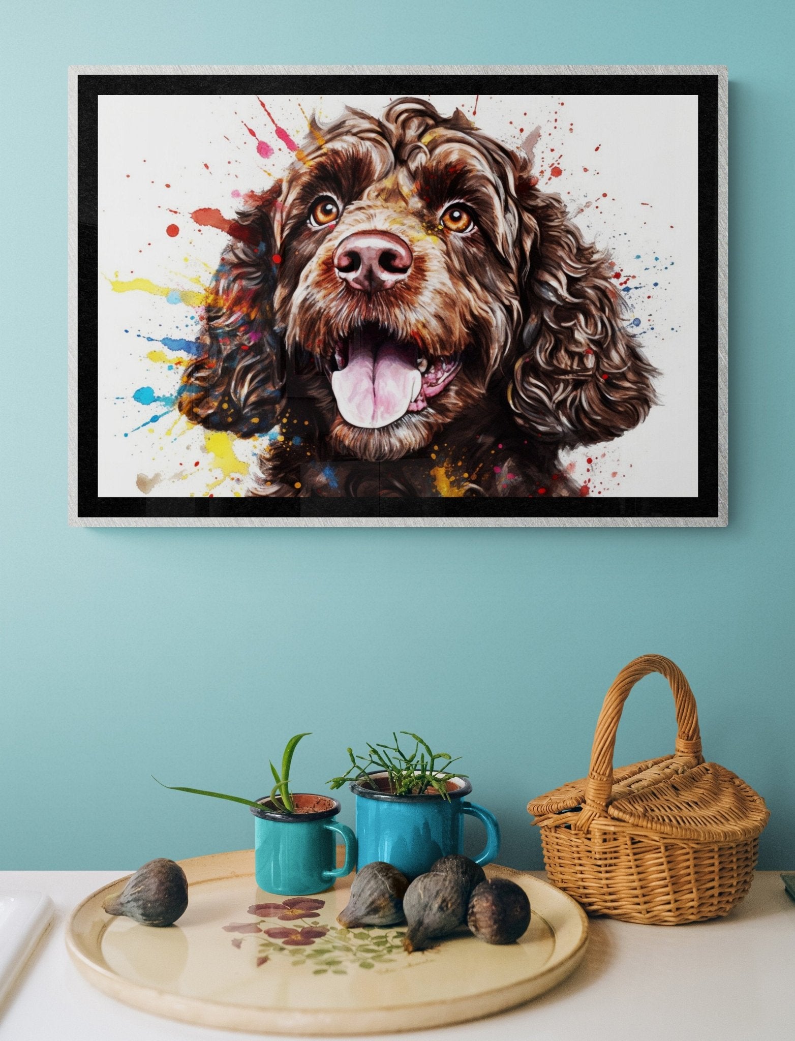 Chocolate Cockapoo Poster Print. Watercolour Dog Art & Prints Gift for Dog Lover, Painting for Doodle Mom, Dad. Abstract Art - Matte Paper - Colourful wall art by Canvasity Crafts