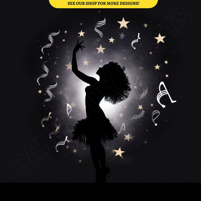 Dance Under The Stars Clipart. 15 High Quality JPGs silhouettes starry sky. Instant Download Commercial Use. Salsa, Breakdance, Tap, Ballet - Clipart - Colourful wall art by Canvasity Crafts