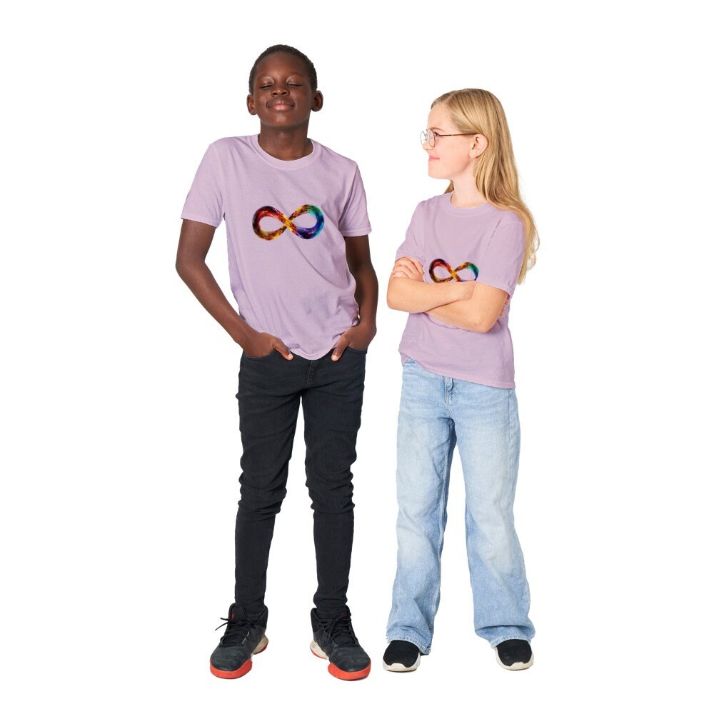 Infinity Sign TShirt | ASD | Autism | Neurodiversity | T-Shirt for Kids | Children | Boys | Girls - Super Colourful! - CanvasityCrafts - Free Shipping