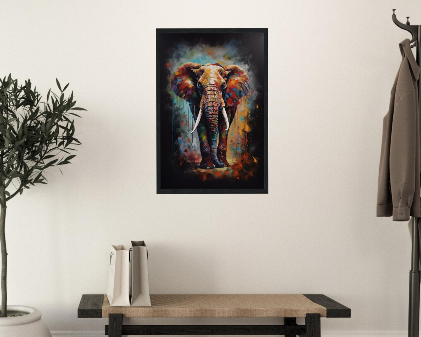 Incredible African Bull Elephant - Majestic Unframed Print - Wildlife Animal Wall Art for Nature Enthusiasts, Savanna, Safari Gift - Posters - Colourful wall art by Canvasity Crafts