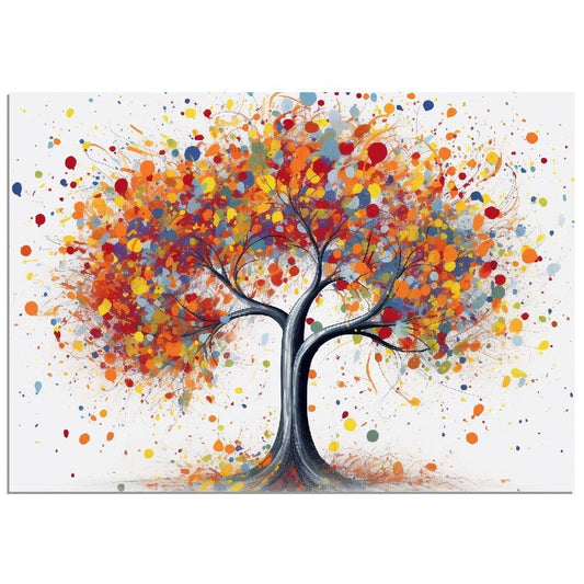 Incredible Rainbow Tree of Life Print - Unframed Colourful Wall Art Picture - Matte Paper - Colourful wall art by Canvasity Crafts