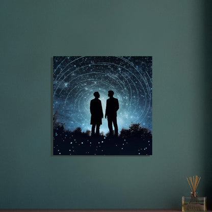 Love Under the Night Sky LGBTQ+ Poster Print - Valentine's Day Gift - Matte Paper - Colourful wall art by Canvasity Crafts