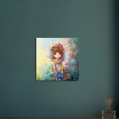 Magical Rainbow Pixie Fairy Canvas Print - Square Wall Art Painting Picture for kids room, teen gift, daughter present - Canvas - Colourful wall art by Canvasity Crafts