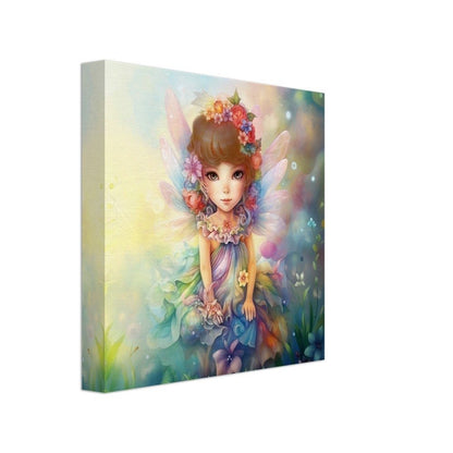 Magical Rainbow Pixie Fairy Canvas Print - Square Wall Art Painting Picture for kids room, teen gift, daughter present - Canvas - Colourful wall art by Canvasity Crafts