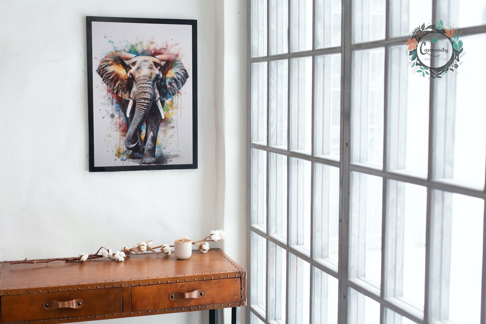 Majestic African Bull Elephant - Incredible Unframed Print - Wildlife Animal Wall Art for Nature Enthusiasts, Savanna, Safari Gift - Posters - Colourful wall art by Canvasity Crafts