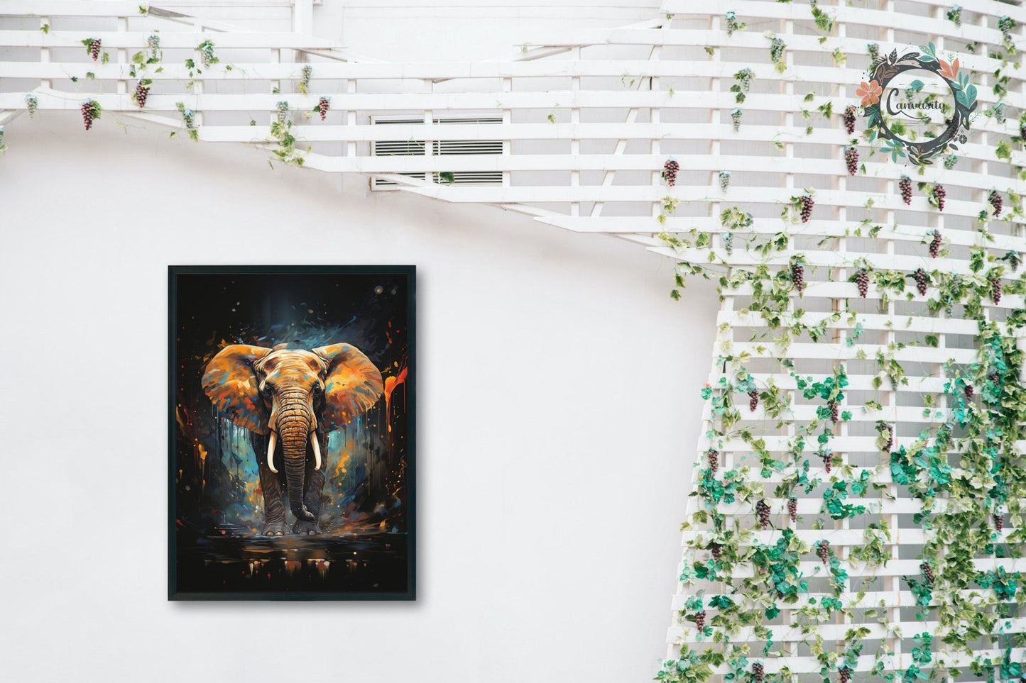 Majestic African Bull Elephant - Incredible Unframed Print - Wildlife Animal Wall Art for Nature Enthusiasts, Savanna, Safari Gift - Posters - Colourful wall art by Canvasity Crafts