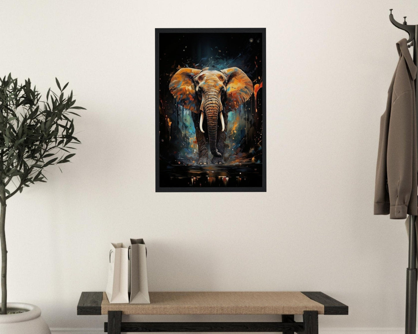 Majestic African Bull Elephant - Incredible Unframed Print - Wildlife Animal Wall Art for Nature Enthusiasts, Savanna, Safari Gift - Posters - Colourful wall art by Canvasity Crafts