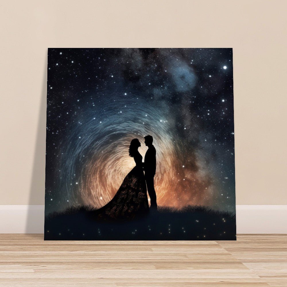 Romantic Love Under the Stars Abstract Print - Valentine's Day Gift - Matte Paper - Colourful wall art by Canvasity Crafts