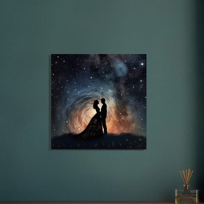 Romantic Love Under the Stars Abstract Print - Valentine's Day Gift - Matte Paper - Colourful wall art by Canvasity Crafts