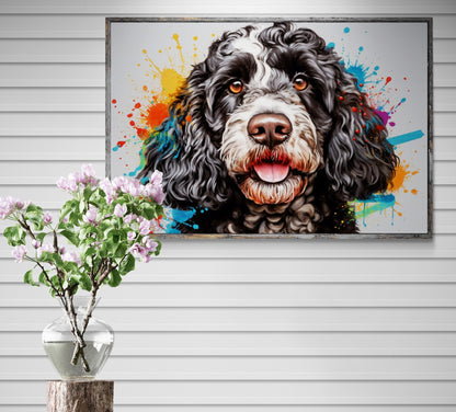 Tuxedo Cockapoo Poster Print (Unframed). Watercolour Dog Art & Prints Gift - Matte Paper - Colourful wall art by Canvasity Crafts