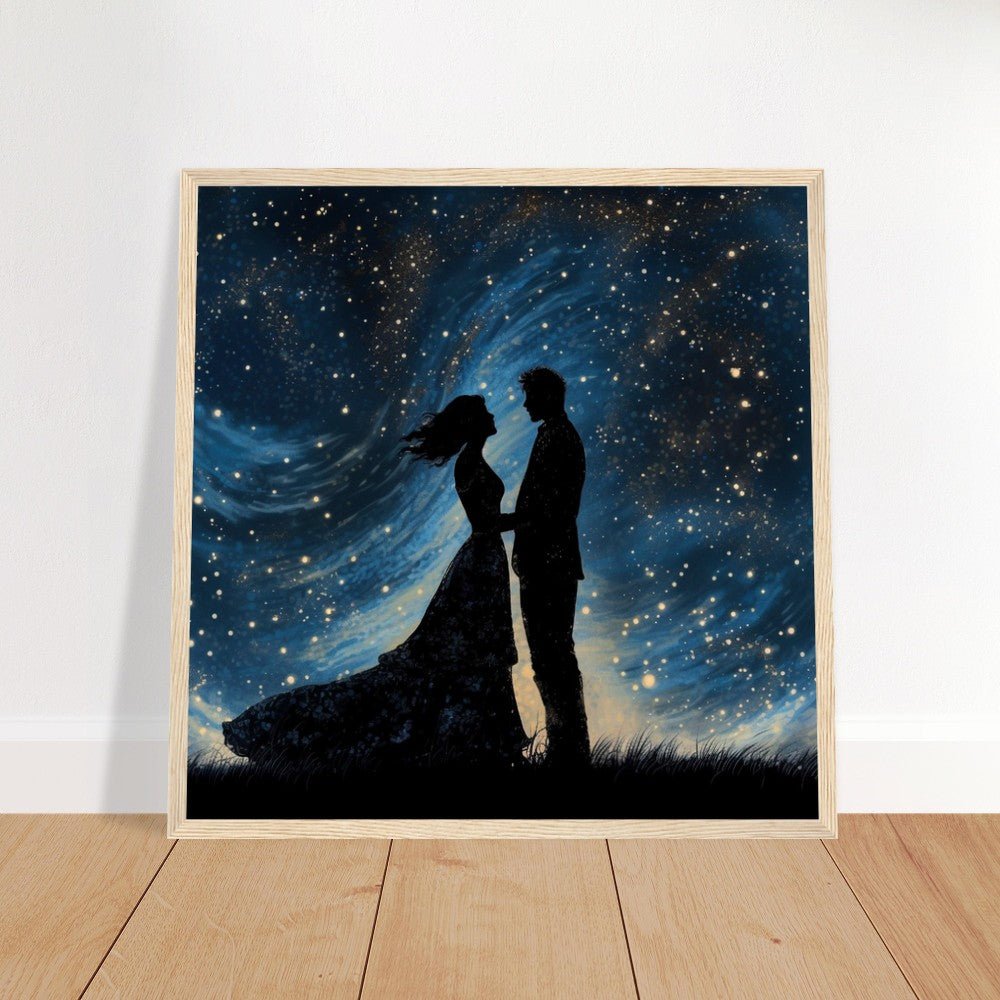 Under the Stars Canvas or Framed/Unframed Print - Valentine's Day Gift - Canvas/Matte Paper - Colourful wall art by Canvasity Crafts