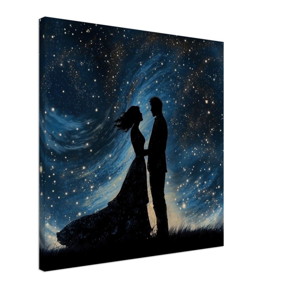 Under the Stars Canvas or Framed/Unframed Print - Valentine's Day Gift - Canvas/Matte Paper - Colourful wall art by Canvasity Crafts