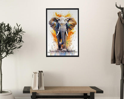 Vibrant African Bull Elephant - Incredible Unframed Print - Wildlife Animal Wall Art for Nature Enthusiasts, Savanna, Safari Gift - Posters - Colourful wall art by Canvasity Crafts