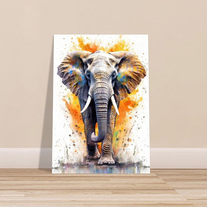 Vibrant African Bull Elephant - Incredible Unframed Print - Wildlife Animal Wall Art for Nature Enthusiasts, Savanna, Safari Gift - Posters - Colourful wall art by Canvasity Crafts