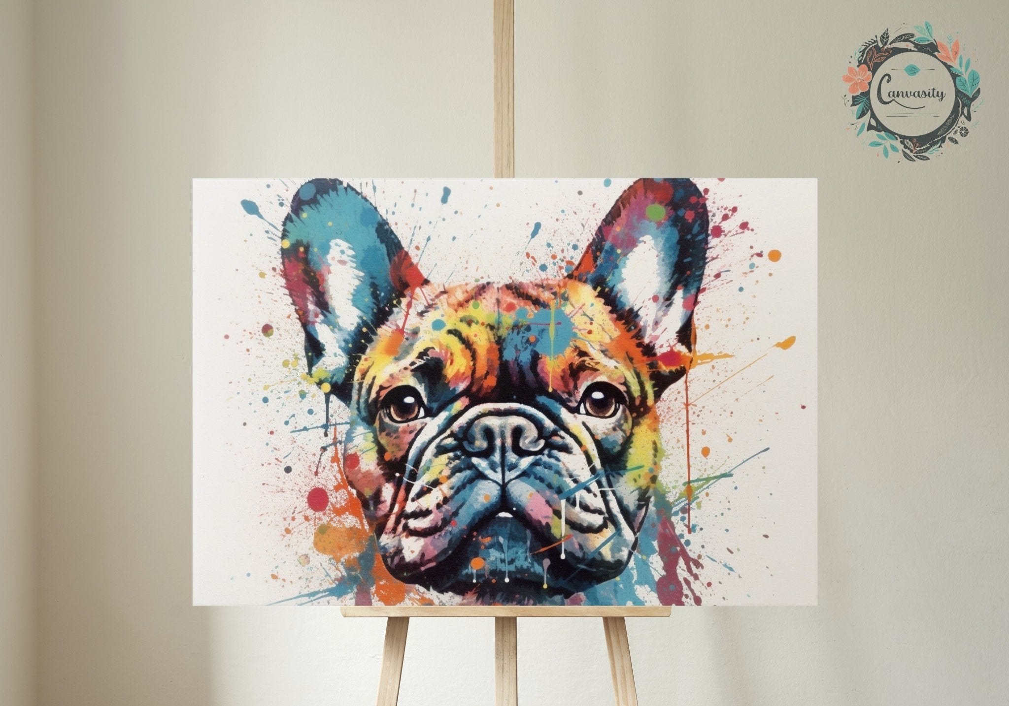 French bulldog hot sale canvas art