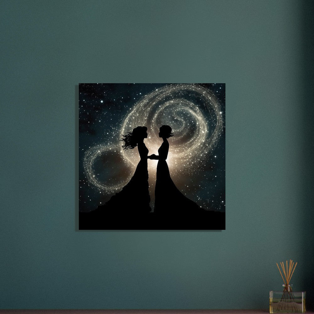 Wedding Love Under the Night Sky LGBTQ+ Poster Print - Valentine's Day Gift - Matte Paper - Colourful wall art by Canvasity Crafts