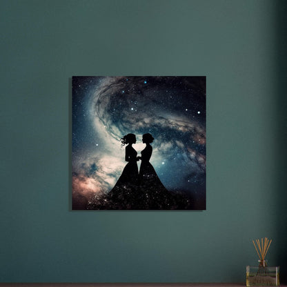 Wedding Love Under the Night Sky LGBTQ+ Poster Print - Valentine's Day Gift - Matte Paper - Colourful wall art by Canvasity Crafts