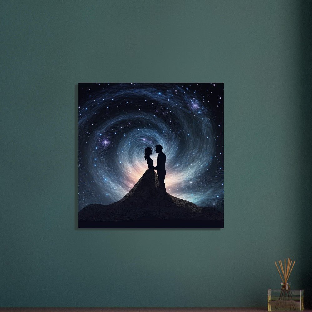 Wedding Love Under the Night Sky Poster Print - Valentine's Day Gift - Matte Paper - Colourful wall art by Canvasity Crafts