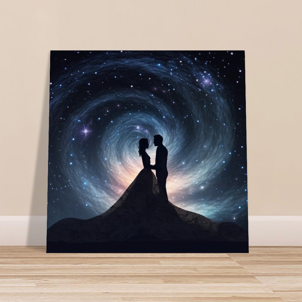 Wedding Love Under the Night Sky Poster Print - Valentine's Day Gift - Matte Paper - Colourful wall art by Canvasity Crafts