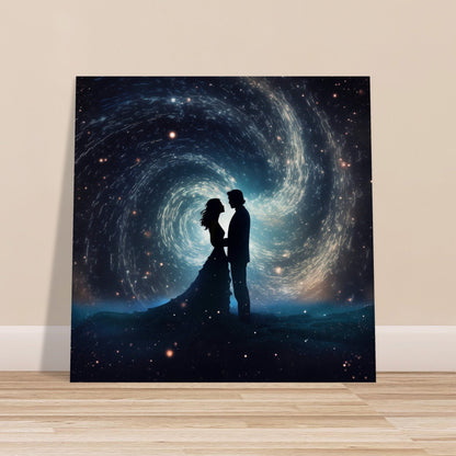 Written in the Stars - Love Under the Night Sky. Abstract Wedding Gift, Valentine's Day Print, Marriage Anniversary Silhouette - Posters - Colourful wall art by Canvasity Crafts